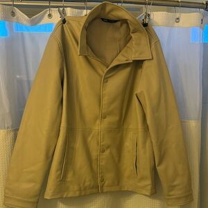 Zara Cream Vegan Leather Jacket